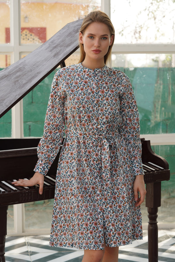 Pink Sunflower Belle Cotton Dress