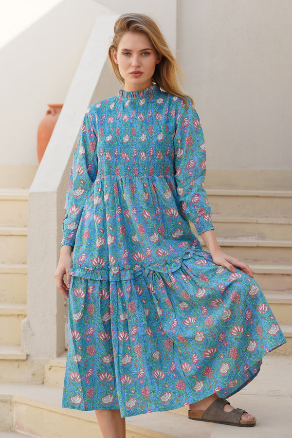 Christina Smocked Midi Dress