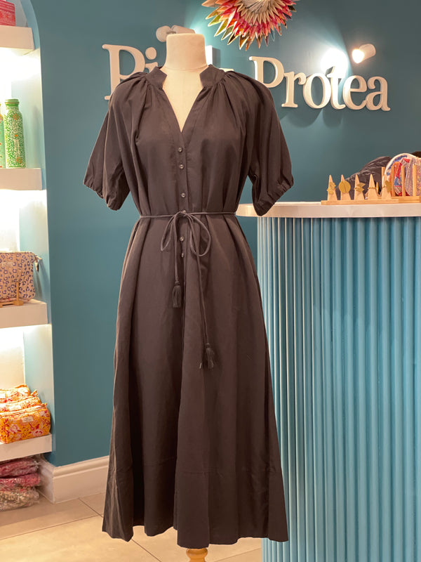 Scarlet Linen Dress Long