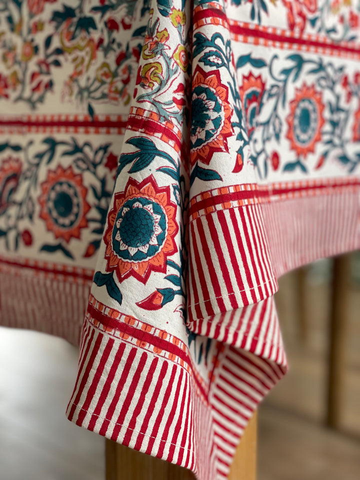Block Printed Table Cloth 6 Seater