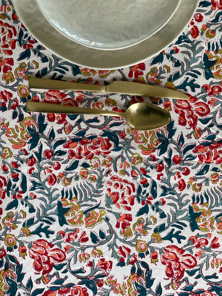 Block Printed Table Cloth 8 Seater
