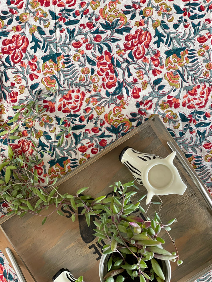 Block Printed Table Cloth 12 Seater
