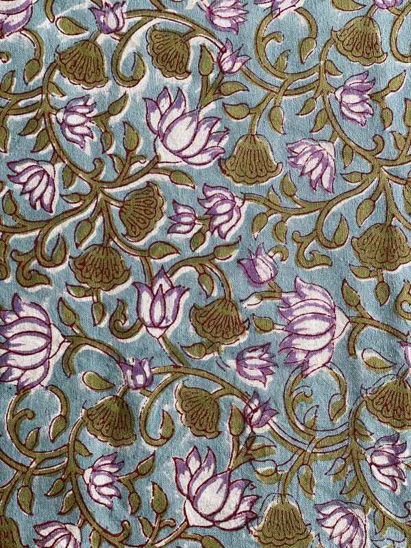 Purple Lotus Cotton Tablecloth